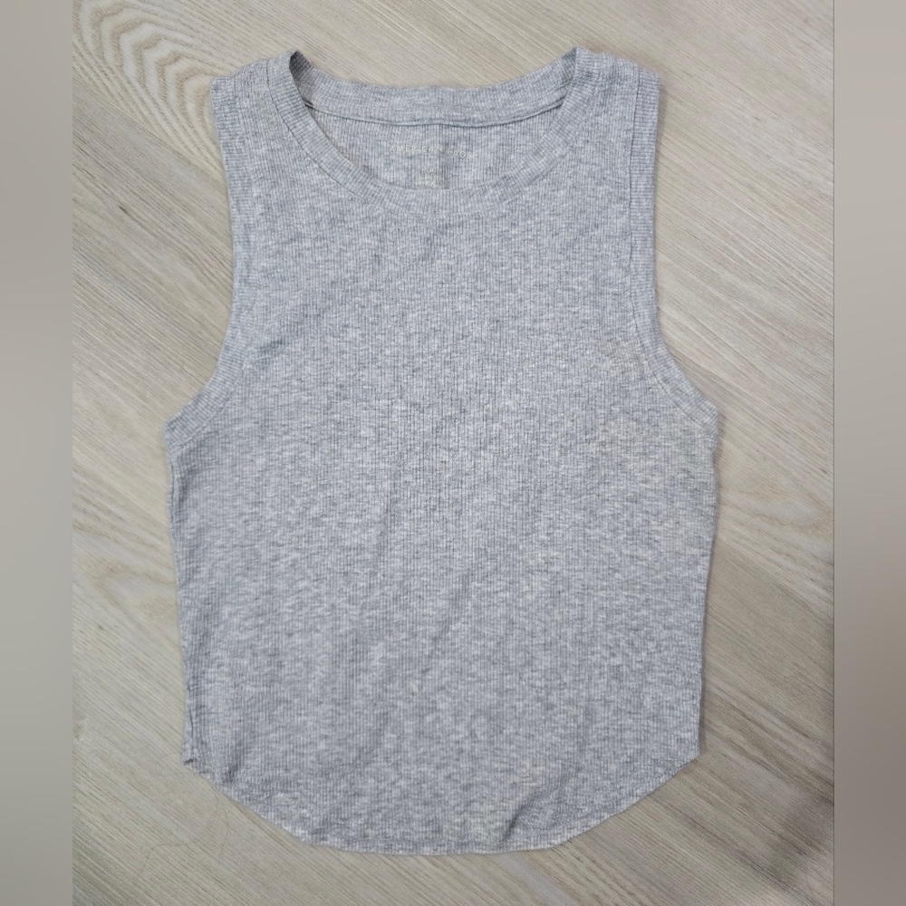 American Eagle Outfitters Light Gray Muscle Tee